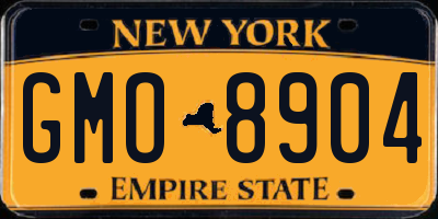 NY license plate GMO8904