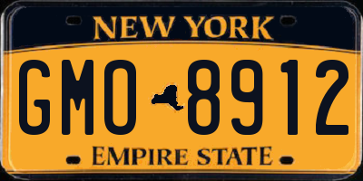 NY license plate GMO8912