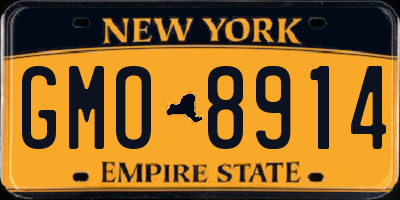 NY license plate GMO8914