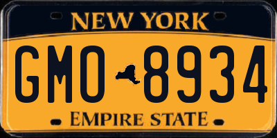 NY license plate GMO8934