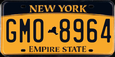 NY license plate GMO8964