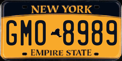 NY license plate GMO8989
