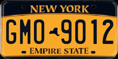 NY license plate GMO9012