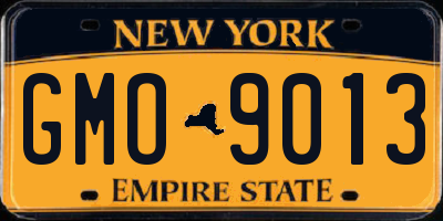 NY license plate GMO9013