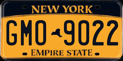 NY license plate GMO9022