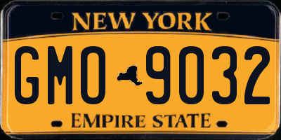 NY license plate GMO9032