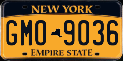 NY license plate GMO9036