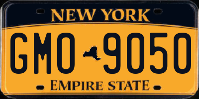 NY license plate GMO9050