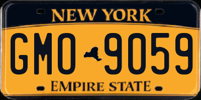 NY license plate GMO9059