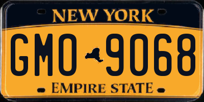 NY license plate GMO9068