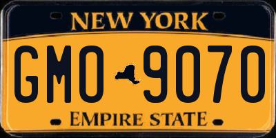 NY license plate GMO9070