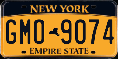 NY license plate GMO9074