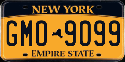 NY license plate GMO9099