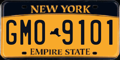 NY license plate GMO9101