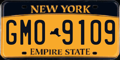NY license plate GMO9109