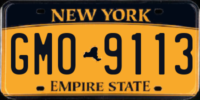 NY license plate GMO9113