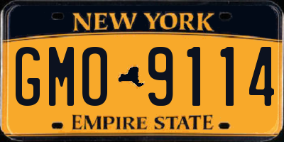 NY license plate GMO9114