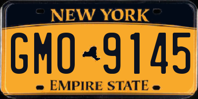 NY license plate GMO9145