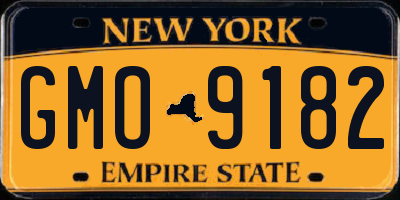 NY license plate GMO9182