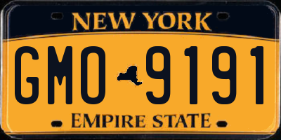 NY license plate GMO9191