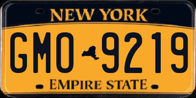 NY license plate GMO9219