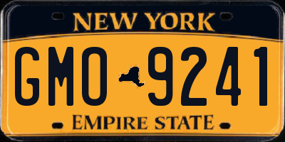 NY license plate GMO9241