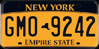 NY license plate GMO9242