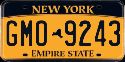 NY license plate GMO9243