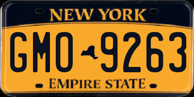 NY license plate GMO9263