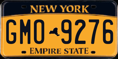 NY license plate GMO9276