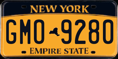 NY license plate GMO9280