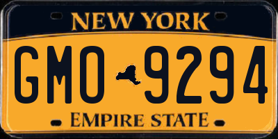 NY license plate GMO9294