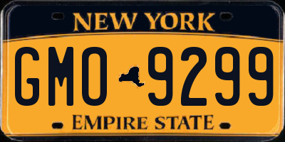 NY license plate GMO9299