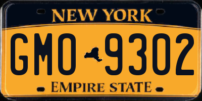 NY license plate GMO9302