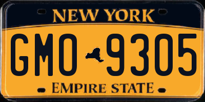 NY license plate GMO9305