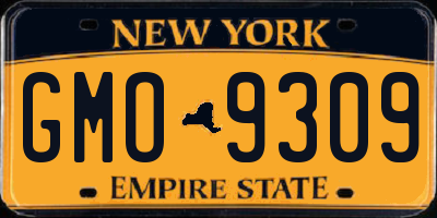 NY license plate GMO9309