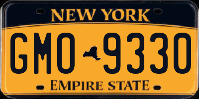 NY license plate GMO9330