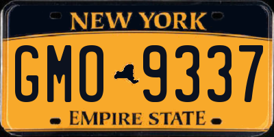 NY license plate GMO9337