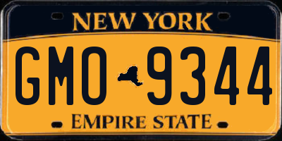 NY license plate GMO9344