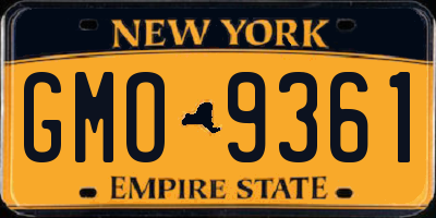 NY license plate GMO9361