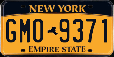 NY license plate GMO9371