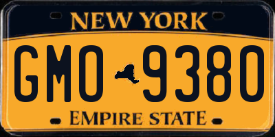 NY license plate GMO9380