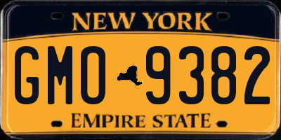NY license plate GMO9382