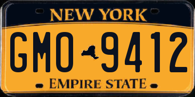 NY license plate GMO9412