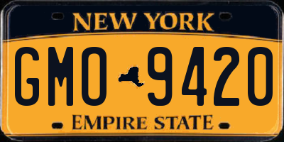 NY license plate GMO9420