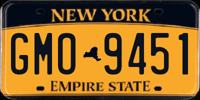 NY license plate GMO9451
