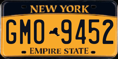 NY license plate GMO9452