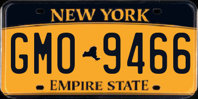 NY license plate GMO9466