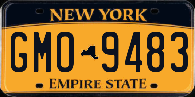 NY license plate GMO9483