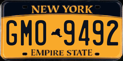 NY license plate GMO9492